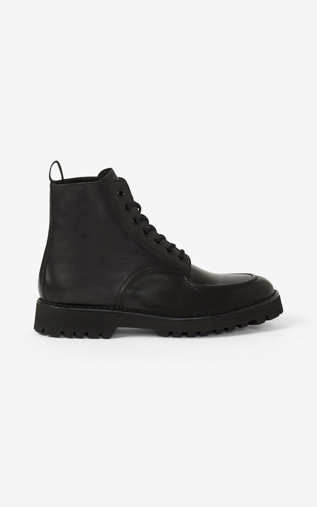 Bottes Kenzo Homme K MOUNT laced Cuir ankle Noir MPJWU-0197